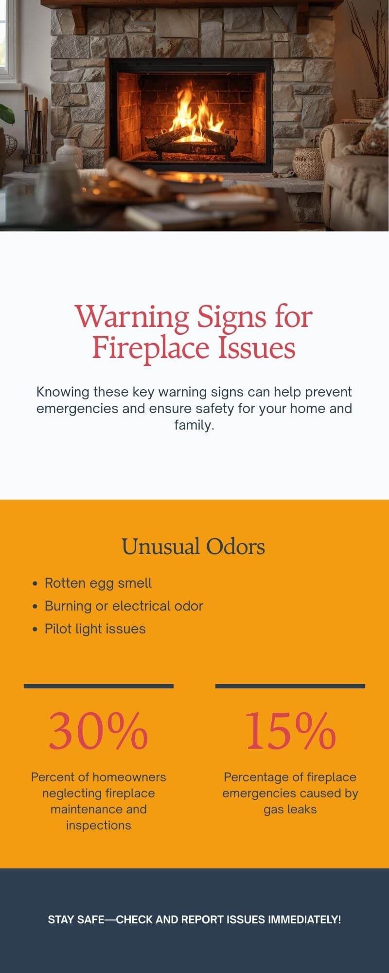 what are some warning signs you need gas fireplace service